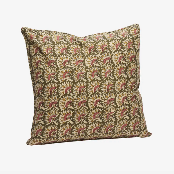 Cotton Cushion - Olive, Sand, Old Rose, Mustard