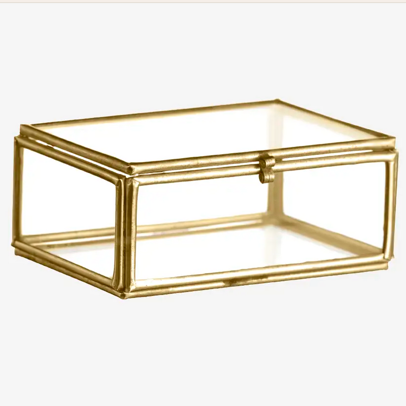 Rectangular Brass Jewellery Box - Medium