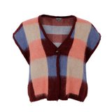 black-colour-chess-knit-vest