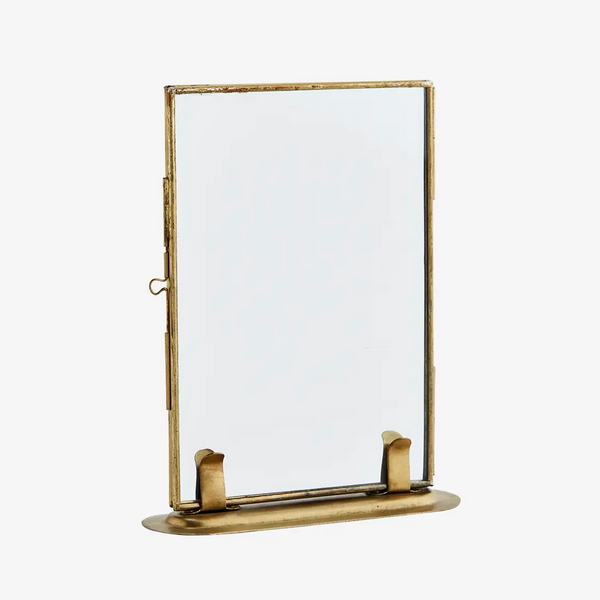 Elegant Standing Photo Frame - Antique Brass 10x15cm