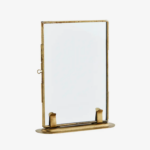 Elegant Standing Photo Frame - Antique Brass 10x15cm