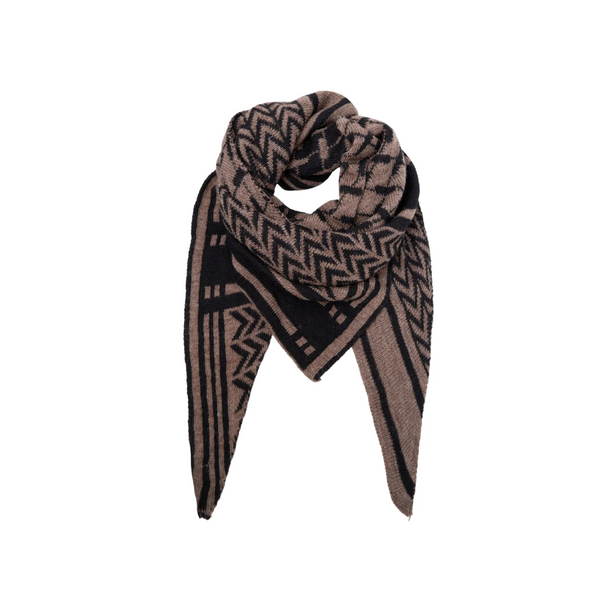 black-colour-bex-triangle-scarf-taupe