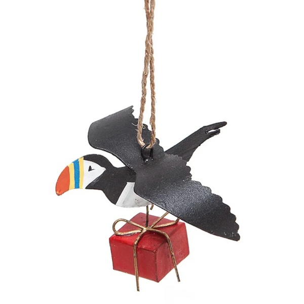 Puffin With Gift Decoration