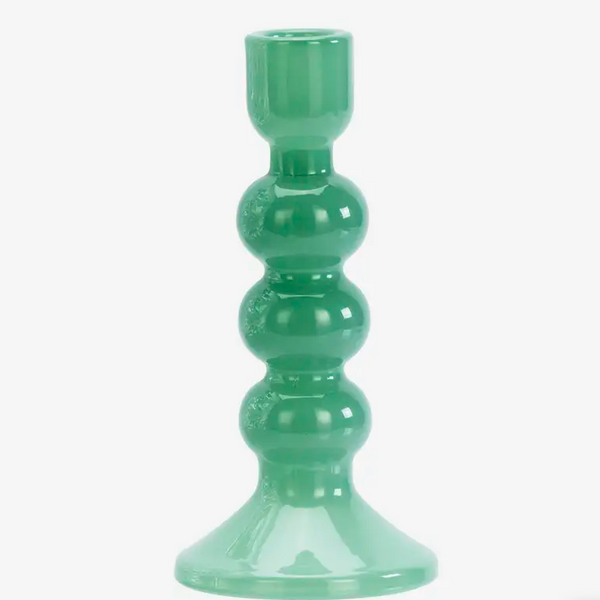 Glass Candle Holder Large - Green