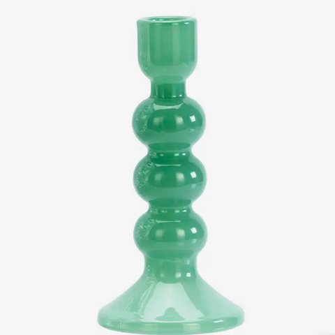 Glass Candle Holder Large - Green