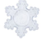 Clar Glass Snowflake Candle Holder