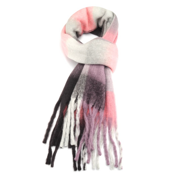 Tartan Scarf - Coral