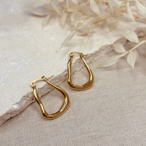 Little Nell Everyday Abstract Hoop Earrings