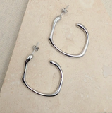 Little Nell Everyday Silver Molten Hoops
