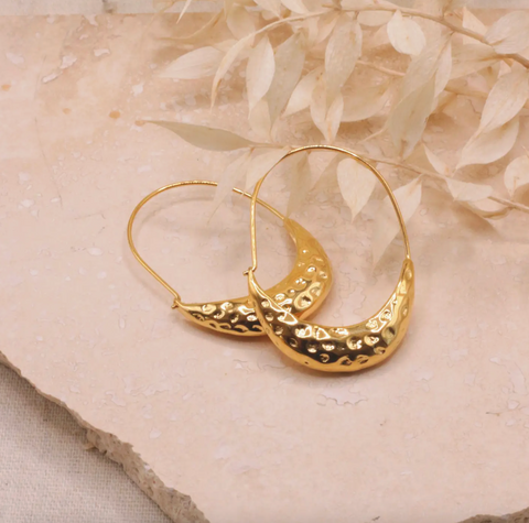 Little Nell Everyday Hammered Arc Earrings