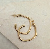 Little Nell Everyday Gold Molten Hoops