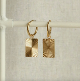 Little Nell Everyday Rectangle Sunrise Hoops