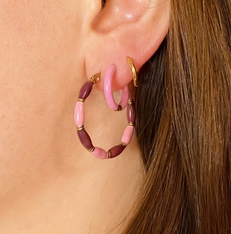 Little Nell Everyday Candy Stripe Hoops