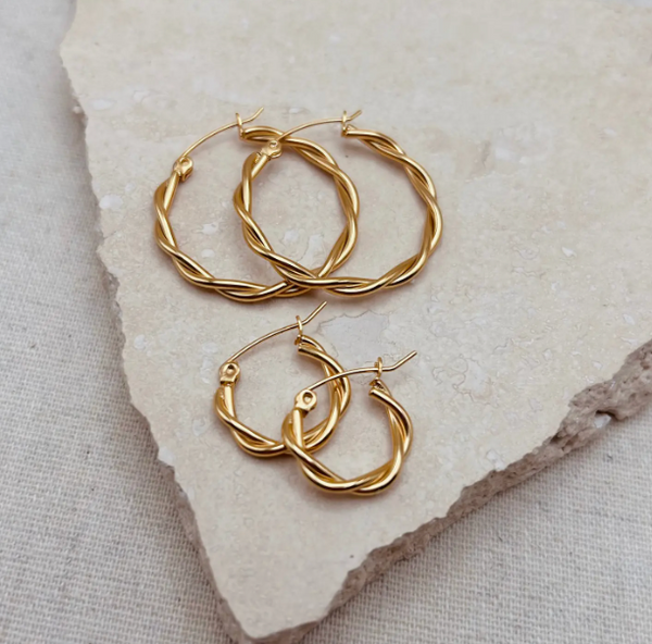 Little Nell Everyday Twisted Hoops