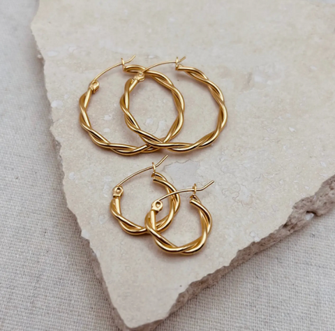 Little Nell Everyday Twisted Hoops