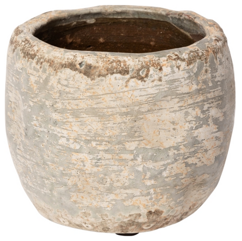 Flower Pot - Rustic Turquoise Small