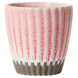 Ribbed Pink Handleless Mug