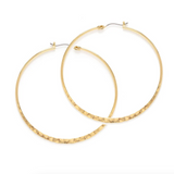 Amano Studio 1.5" Hammered Hoop Earrings