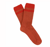 Escuyer Mens Socks - Cashmere Stripes Orange / Strong Orange
