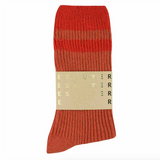 Escuyer Mens Socks - Cashmere Stripes Orange / Strong Orange