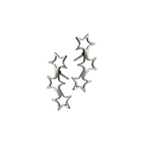 Hot Tomato Trypitch of Micro Stars Earrings - Silver
