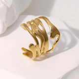Twisted Multi Band Ring - Gold