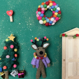 Donner the Neon Reindeer Felt Hanging Decoration