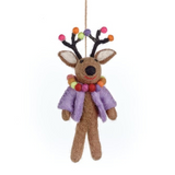 Donner the Neon Reindeer Felt Hanging Decoration