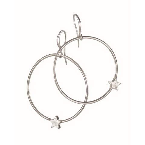 Hot Tomato Star in Orbit Hoops - Silver