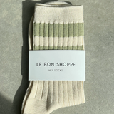 Le Bon Shoppe Her Varisty Socks - Guacamole