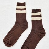 Le Bon Shoppe Her Varsity Socks - Espresso