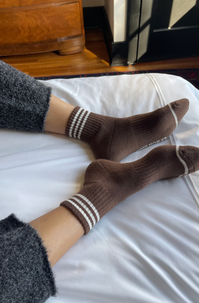 Le Bon Shoppe Girlfriend Socks - Mahogany 1
