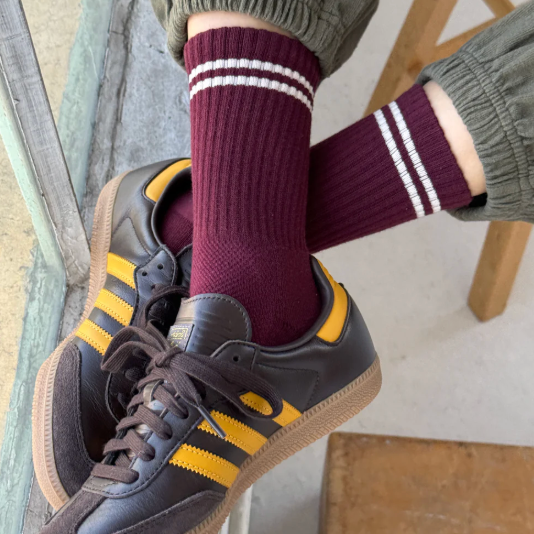 Le Bon Shoppe Boyfriend Socks - Maroon