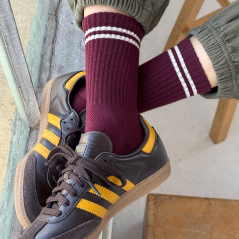 Le Bon Shoppe Boyfriend Socks - Maroon