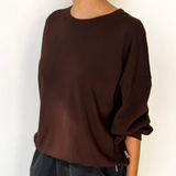 Le Bon Shoppe Cali Jersey Sweatshirt - Dark Cacao