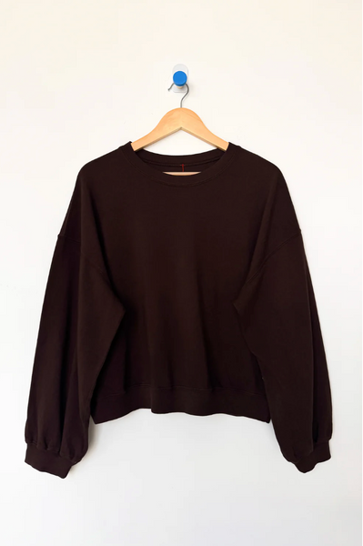 Le Bon Shoppe Cali Jersey Sweatshirt - Dark Cacao 1