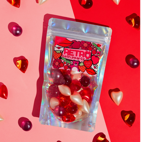 Retro 90s Pack of 30 Variety Bath Pearls. Valentines Edition