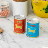 Tin Salt and Pepper Shakers - Leopard