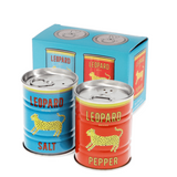 Tin Salt and Pepper Shakers - Leopard