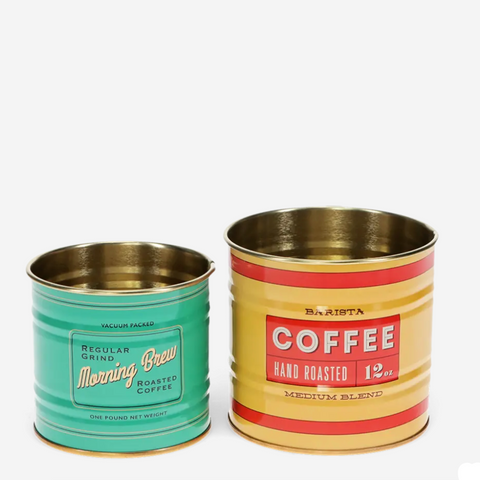 Vintage Inspired Mini Coffee Storage Tins