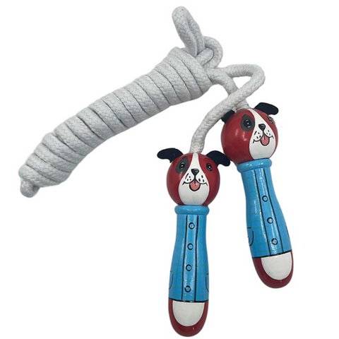 Wooden Dog Skipping Rope