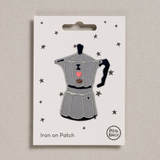 Iron on Patch - Moka Coffee Pot