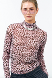 Lollys Laundry OrieLL High Neck Blouse - Pink Leopard