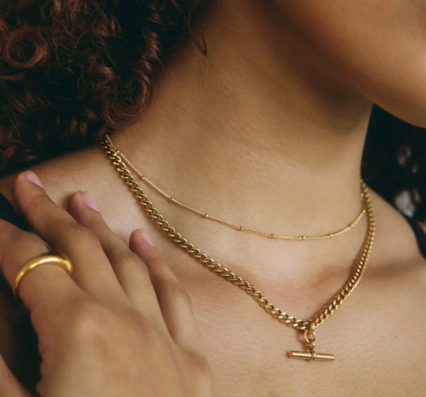 By Rae The Piha T-bar Curb Necklace
