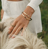 By Rae Hammered Bangle