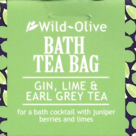 Bath Tea Bag - Gin, Lime & Green Grey Tea