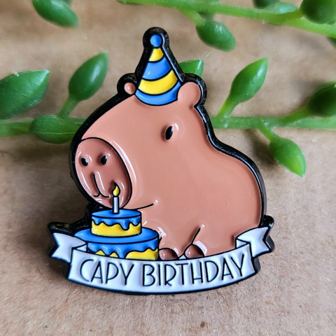 Attic Creations 'Capy Birthday' Enamel Pin