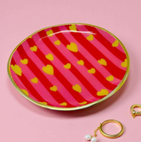 Noi Yellow Hearts Trinket Dish Large