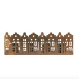 Brass House Facade Candle Holder