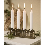 Brass House Facade Candle Holder